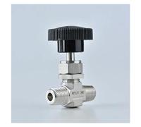 Robinet à soupape filetage mâle NPT en acier inoxydable 1/4", 3/8", 1/2", avec tige de réglage, poignée ronde noire, robinet pointeau haute pression