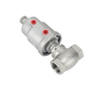 Robinet à soupape pneumatique à siège incliné en acier inoxydable de type T de 3/4 po(Double Acting)