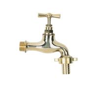 Robinet à tête potence - M 1/2 - M 3/4 - Laiton poli - Watts industrie