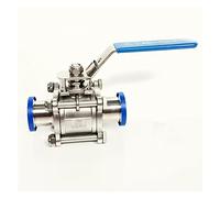 Robinet à tournant sphérique arrêt d'eau chaude et froide 63mm diamètre extérieur du tuyau X 2.5 "vanne bille sanitaire trois pinces 3 pièces en acier inoxydable SUS 304