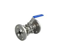 Robinet à tournant sphérique bride passage intégral en acier inoxydable PN16 de 1po