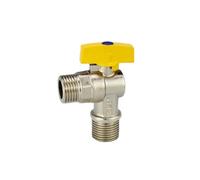 Robinet à tournant sphérique coudé à 90 degrés en laiton mâle DN15 1/2 "BSP, arrêt de l'air, du gaz et de l'eau