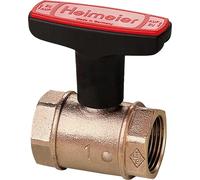 Robinet à tournant sphérique de chauffage Heimeier Globo H 1 1/2 en fonte rouge