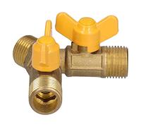 Robinet à tournant sphérique de gaz de carburant à 3 voies en laiton G1/2, raccord de commutateur à filetage mâle, vanne d'arrêt pour dispositif de gaz de carburant à haute