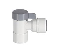 Robinet à tournant sphérique de réservoir Ro pour système d'osmose inverse filetage 1/4 pouce x 3/8 pouce pour tube (DC-024)