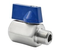 Robinet à tournant sphérique en acier inoxydable 1/8 1/4 3/8 1/2 3/4 BSPT NPT filetage Mini(1/8",BSPT_MALE TO MALE)