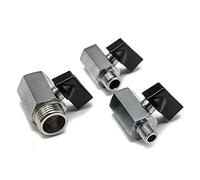 Robinet à tournant sphérique en laiton 1/8 quot; 1/4 3/8 1/2 BSP fileté Mini mâle femelle compresseur d'air eau gazole vanne d'arrêt 1 pièces(Male To Female,3/8 Inch)