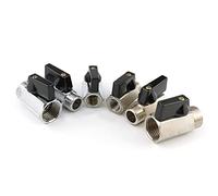 Robinet à tournant sphérique en laiton 1/8 quot; 1/4 quot; 3/8 quot; 1/2 quot; BSP fileté Mini mâle à femelle compresseur d'air eau gazole vanne d'arrêt 1 pièces(Male To Female,3/8 Inch)