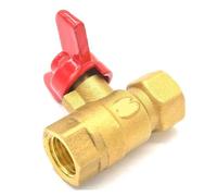 Robinet à tournant sphérique en laiton filetage interne de diamètre égal 1/4"" 3/8"" 1/2"" 3/4"" BSP avec poignée vanne papillon PN 0,8 Mpa adapté l'air, au gaz, l'eau et carburant(45295)