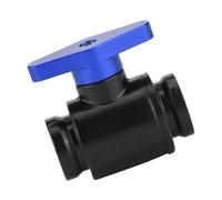 Robinet à Tournant Sphérique Haut en Laiton G1/4 Filetage plaqué FM-YGNS Conception de Poignée de Vanne de Refroidissement par Eau Noire Contrôle Facile étanchéité étanche pour