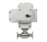 Robinet à tournant sphérique rapide sanitaire d'acier inoxydable de 19mm 220V 110V 12V 24V type de pince installation rapide robinet à tournant sphérique droit(110VAC)