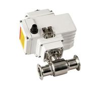 Robinet à tournant sphérique rapide sanitaire d'acier inoxydable de 25mm 220V 110V 12V 24V type de pince installation rapide robinet à tournant sphérique droit(220VAC)