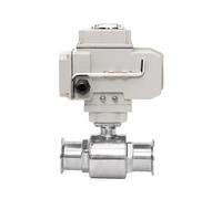 Robinet à tournant sphérique rapide sanitaire d'acier inoxydable de 38mm 220V 110V 12V 24V type de pince installation rapide robinet à tournant sphérique droit(220VAC)