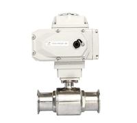 Robinet à tournant sphérique rapide sanitaire d'acier inoxydable de 51mm 220V 110V 12V 24V type de pince installation rapide robinet à tournant sphérique droit(220VAC)