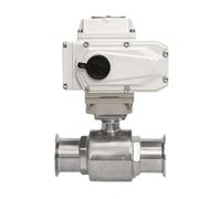 Robinet à tournant sphérique rapide sanitaire d'acier inoxydable de 63mm 220V 110V 12V 24V type de pince installation rapide robinet à tournant sphérique droit(24VDC)