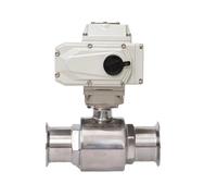 Robinet à tournant sphérique rapide sanitaire d'acier inoxydable de 76mm 220V 110V 12V 24V type de pince installation rapide robinet à tournant sphérique droit(110VAC)