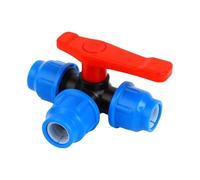 Robinet à trois voies avec installation domestique, construction en métal avec surface lisse, universel, convient pour les cuisines, salles de bains dans les bâtiments résidentiels (bleu1, 12 x 8 x 8