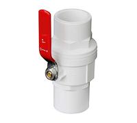 Robinet à trois voies de type T, robinet à bille à Vanne à bille en PVC, diamètre intérieur 20/25/32/40/50/63/75mm, vanne de commutation de contrôleur de débit d'arrêt d'eau, poignée en acier antidéra