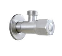 Robinet à vanne triangulaire en acier inoxydable, accessoires for robinet d'angle à deux voies, filetage G1/2, entrée d'eau, 1 pièce(A-one outlet)
