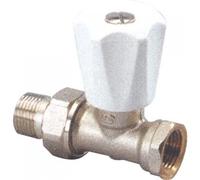 Comap Robinet manuel pour radiateur EuroSar 419203 droit femelle 3/8" Thermostatisable Inox
