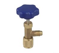 Robinet AC en laiton pour gaz R134a R22 (bleu)