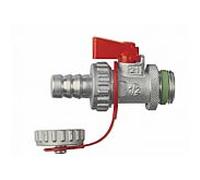 Robinet Afriso KFE 42407 laiton nickelé, eau de chauffage, G 1/2, bague d'étanchéité PTFE