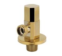 Robinet Angle Valve Laiton Or Eau Angle Valve Salle De Bains Robinet D'arrêt D'eau Filetage 1/2 "