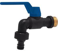 Robinet antigel extérieur 3/4 avec raccord rapide - Résistant au gel -18°C - Robinet de jardin quart de tour - Laiton et nylon