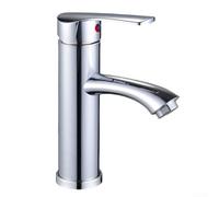 Robinet argenté brossé pour lavabo de salle de bain avec support de montage à trou unique et mécanisme opérationnel fiable