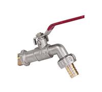 Somatherm Robinet d'arrosage à sphère Pronorm presse-étoupe mâle/mâle 20x27 (3/4") chromé