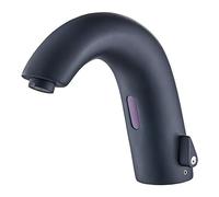 Robinet Automatique avec Capteur Infrarouge Eau Froide et Chaude Robinet Infrarouge pour Lave Main Mitigeur Salle de Bain pour Salle de Bain-Noir