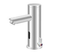 Robinet Automatique, Mitigeur à Capteur, Système Sans Contact, Laiton | Laiton et inox 304, placage chrome, cartouche cuivre, détection 15 cm, 4 piles AA, pression 0.1-0.8 MPa, économie d'eau