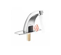 Robinet automatique sans contact chromé eau froide capteur infrarouge plaque de protection bec 11 cm tuyau 500 mm