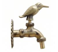 Robinet avec Applique Murale Bronze, Oiseau Féerique - Bronze Antique | Antique, Résistant contre Intempéries, pour Cour, Jardiniers