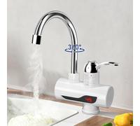 Robinet avec Chauffe-eau Instantané, Robinet de Cuisine Chauffant, 3000W 30-60℃ Chauffe-eau électrique Instantané, 360° Robinet LED, Robinet d'eau Chaude et Froide pour Caravane de Jardin Potager