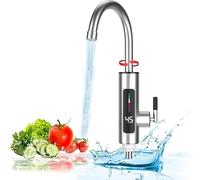 Robinet avec Chauffe-eau Instantané, Robinet de Cuisine Chauffant, 3000W 30-60℃ Électrique Chauffe-eau, 360° Robinet LED, Chauffage Instantané, pour évier de Cuisine, Salle de Bain, Camping