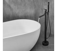 Robinet Baignoire Ilot Noir Mitigeur Bain Douche Sur Baignoire Monocommande 2 Modes Robinet Salle Bain Baignoire en Cuivre,noir