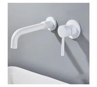 Robinet, bassin blanc de salle de bain robinet dissimulé dissimulé le robinet mural caché 360 ROTATION UNE POIGNE CHAUDE BATUIRE D'EAU CHOT CHAPER (D)