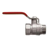 Robinet Bille D'eau Débit avec Poignée Acier DN25 1" BSP Femelle x Mâle Fil