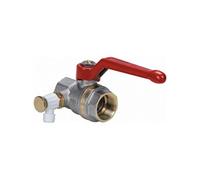 Robinet boisseau sphérique laiton bague FF à purge orientable poignee alu 15x21