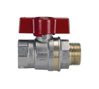 Robinet boisseau sphérique laiton bague MF manette alu 26x34