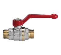 Robinet boisseau sphérique laiton bague MM poignee alu 20x27 PN 40