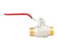 Robinet boisseau sphérique laiton MM bâtiment 12x17 p,rouge pi PN 25 Gris G