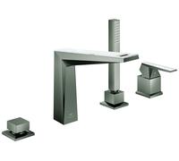 Robinet Bord De Baignoire Grohe Allure Brilliant Private Collection angulaire, 4 trous Hard Graphite Brossé/Blanc Attique 29525AL0