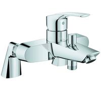 Robinet Bord De Baignoire Grohe Eurosmart 2 trous Chromé 33303003