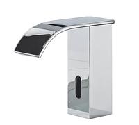 Robinet cascade à capteur automatique sans contact en laiton chaud et froid alimenté par batterie à économie d'énergie pour salle de bain design moderne pour une utilisation et une hygiène faciles