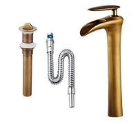 Robinet cascade en laiton bronze antique, mitigeur chaud et froid pour cuisine et salle de bain, robinet d'évier moderne, élégant et réparable, décoration d'intérieur élégante