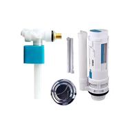 Robinet Chasse d'Eau WC 3/8" Toilet Water Fitting Side Intake Valve Copper WC FloatingToilet Filling Kits Adjust FlushToilet Accessories(SideIn split28cm-1)