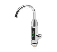 Robinet chauffant électrique 3000 W avec affichage de la température - Rotation à 360 ° - Robinet d'eau chaude instantanée IPX4 - Noyau en céramique étanche - Pour cuisine, salle de bain