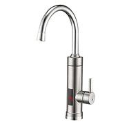 Robinet chauffant électrique avec chauffe-eau instantané, 3000 W, en acier inoxydable, avec écran LED, rotatif à 360 °, avec câble, 30 à 60 °C